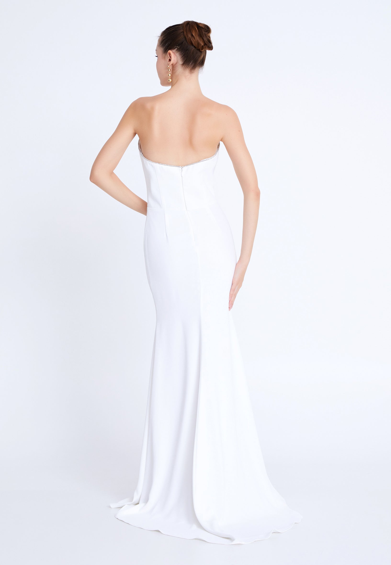 Sleeveless Maxi Viscose Column Regular Wedding Guest Dress aln1810 - Wedding Guest Dress - Istanbul Fashion Center