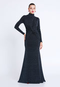 Long Sleeve Maxi Lycra Mermaid Regular Wedding Guest Dress see10155 - Wedding Guest Dress - Istanbul Fashion Center