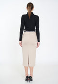 Midi Solid Color Regular Skirt sds25k31007 - Skirt - Istanbul Fashion Center