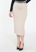 Midi Solid Color Regular Skirt sds25k31007 - Skirt - Istanbul Fashion Center