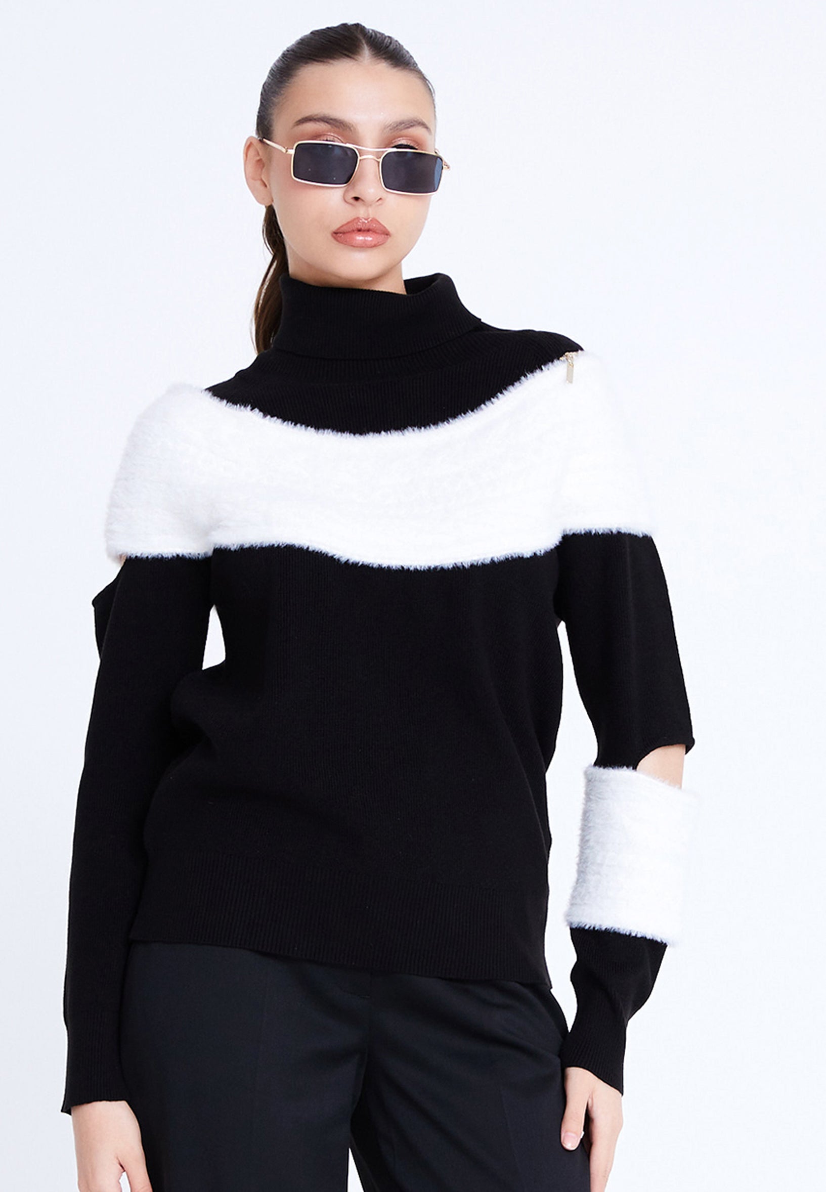 Long Sleeve Knitwear Solid Color Regular Sweater imz24k11020 - Sweater - Istanbul Fashion Center