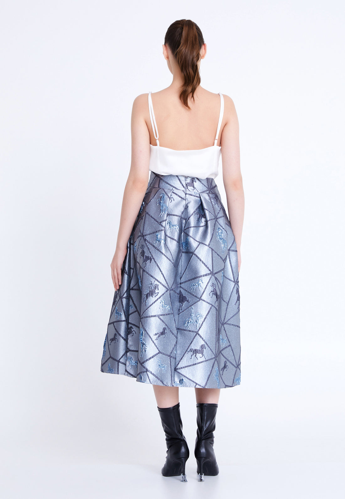 Midi Patterned Regular Skirt imz24k3057 - Skirt - Istanbul Fashion Center