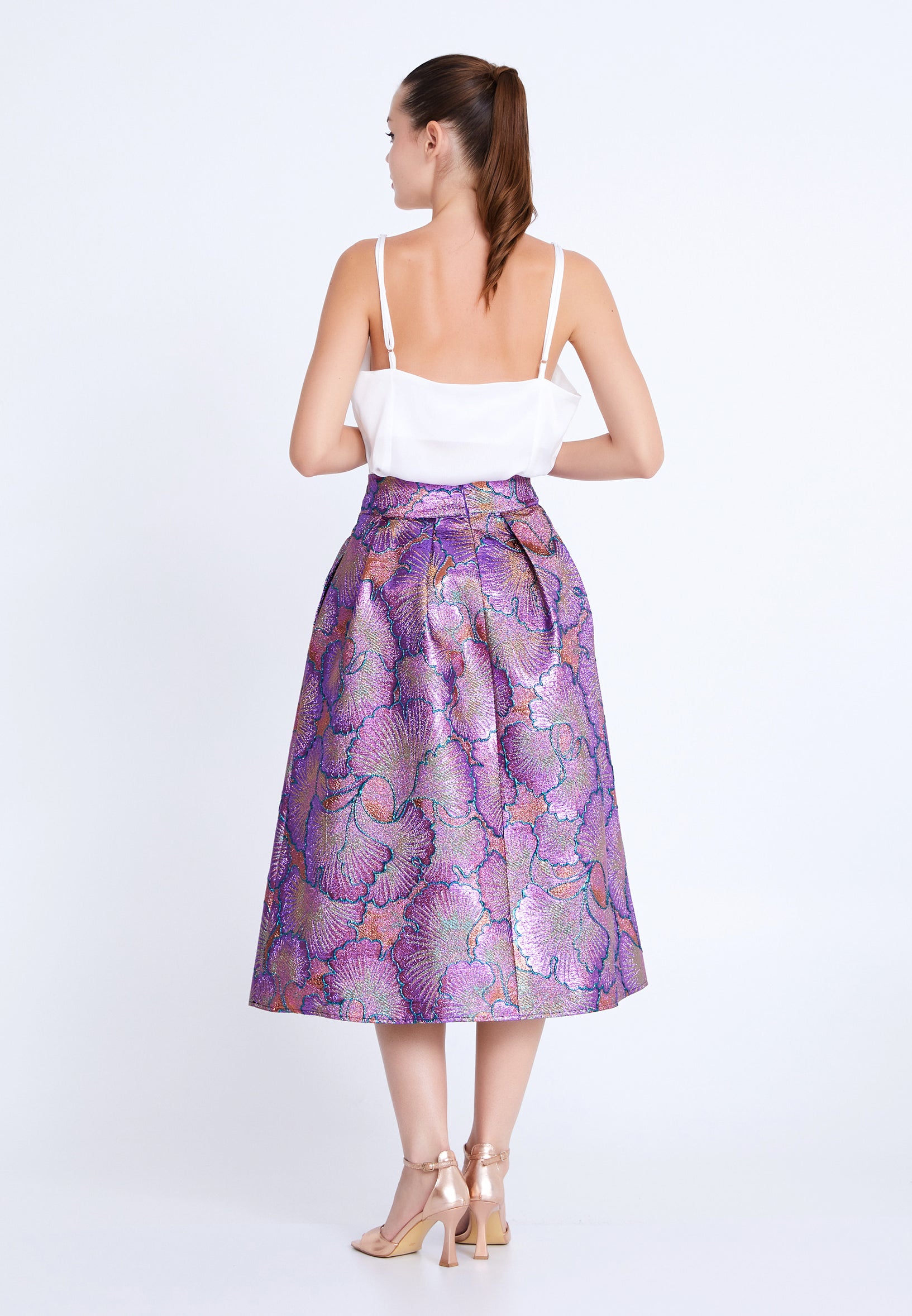 Midi Patterned Regular Skirt imz24k3057 - Skirt - Istanbul Fashion Center