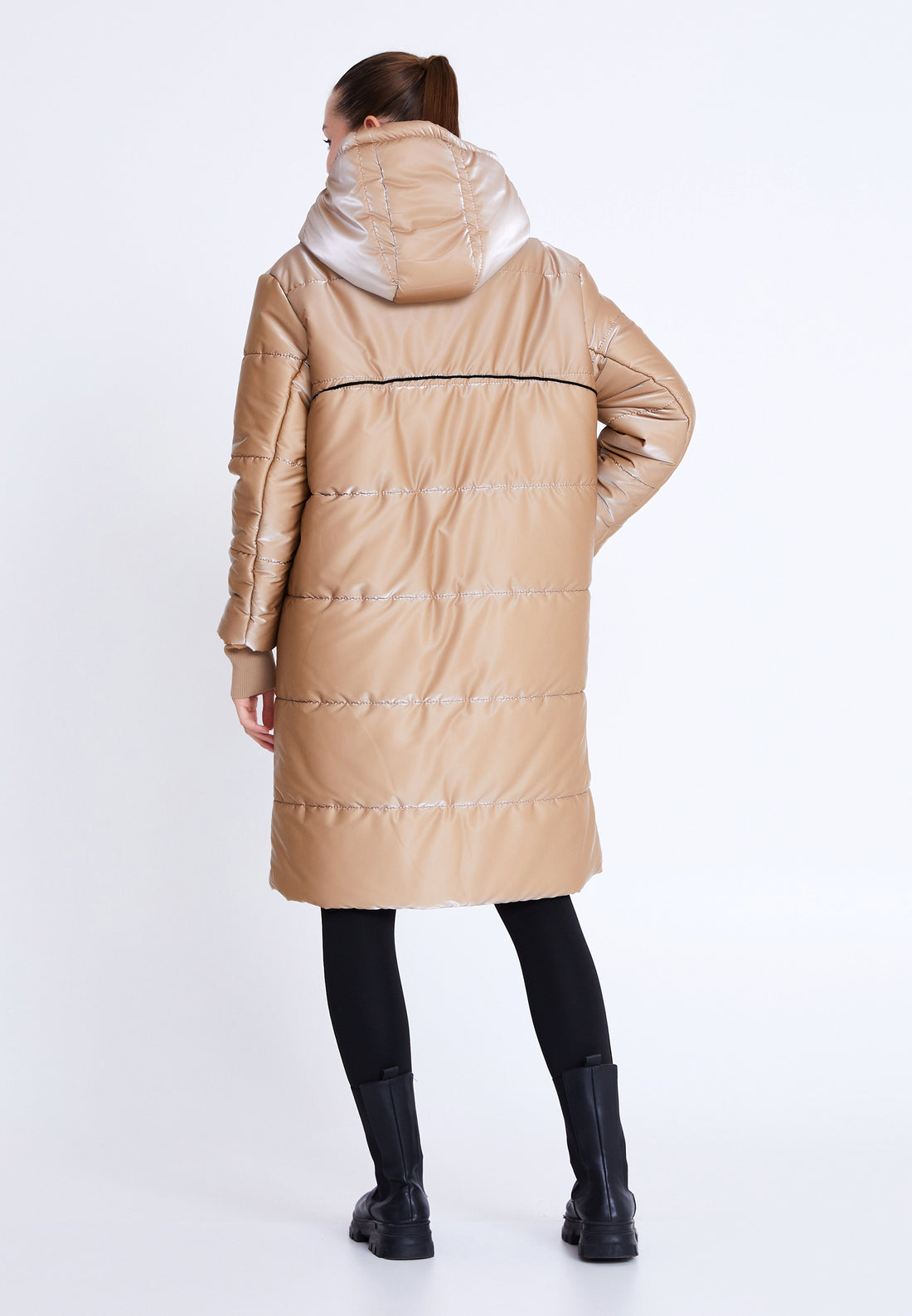 Polyester Solid Color Regular Coat mrs25k9577