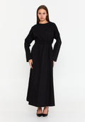 Long Sleeve Midi Polyester Column Regular Casual Dress brn25k0928 - Casual Dress - Istanbul Fashion Center