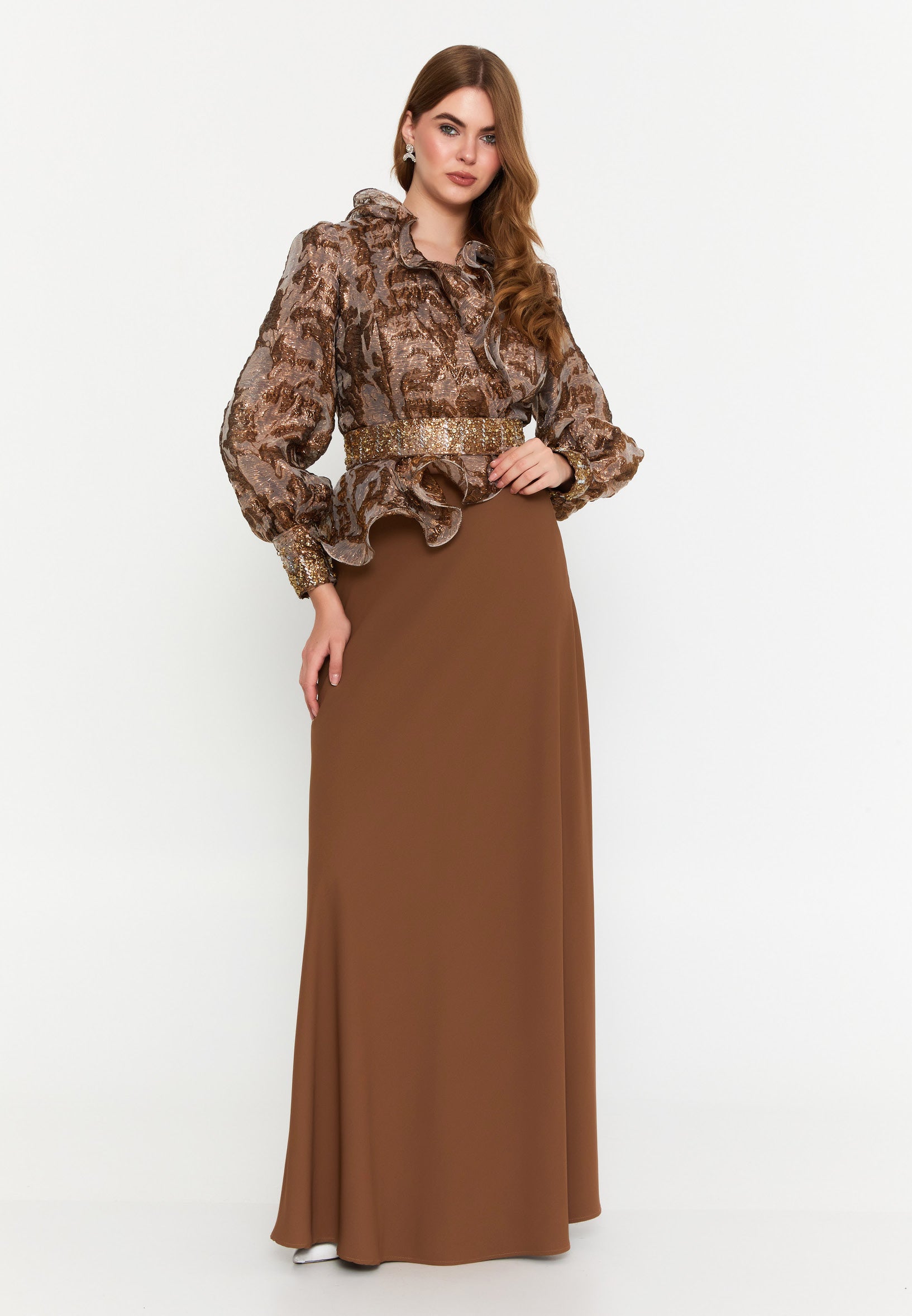 Long Sleeve Polyester Patterned Regular Two-Piece Outfit dwn65218 - Two-Piece Outfit - Istanbul Fashion Center