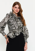 Long Sleeve Polyester Patterned Regular Two-Piece Outfit dwn65218 - Two-Piece Outfit - Istanbul Fashion Center