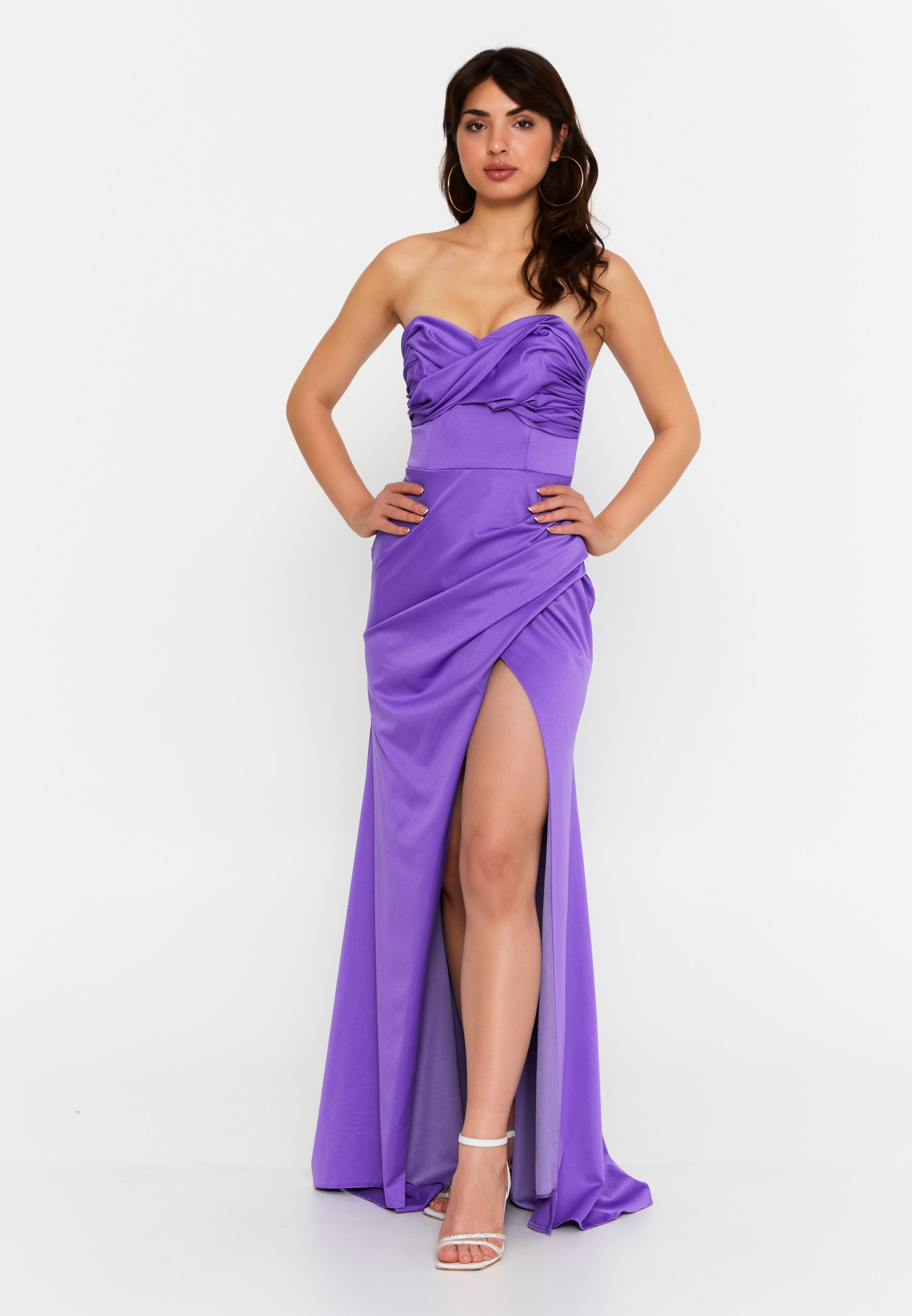 Strapless Maxi Polyester Mermaid Regular Wedding Guest Dress esc2225 - Wedding Guest Dress - Istanbul Fashion Center