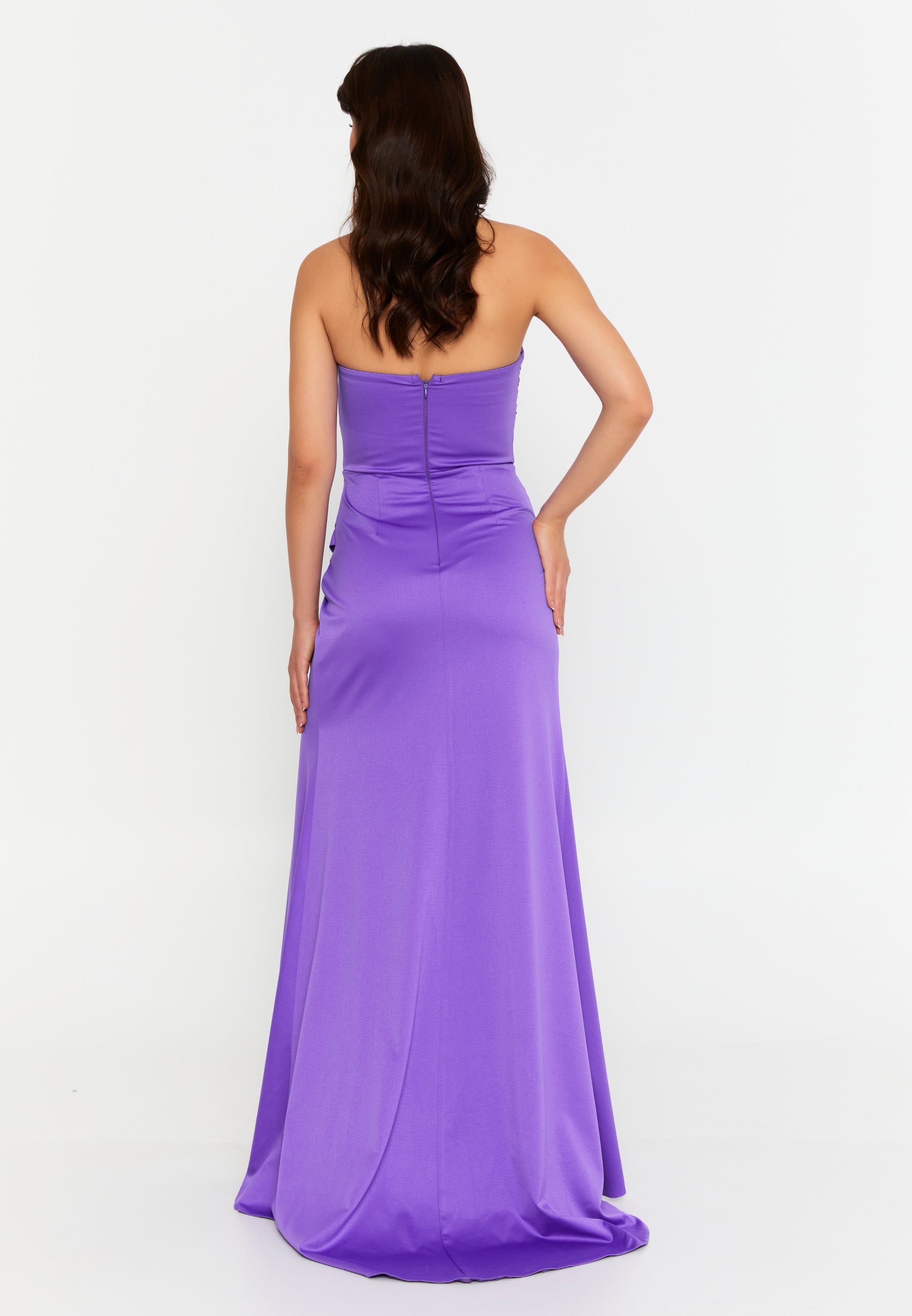 Strapless Maxi Polyester Mermaid Regular Wedding Guest Dress esc2225 - Wedding Guest Dress - Istanbul Fashion Center