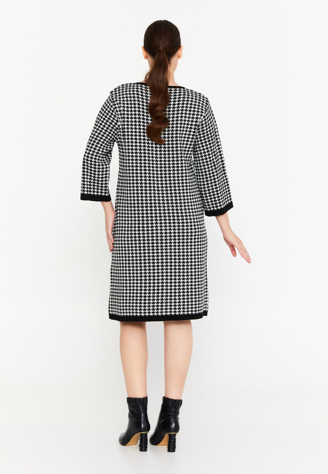 Mid-Length Midi Lana Wool Column Plus Size Casual Dress hyt7503