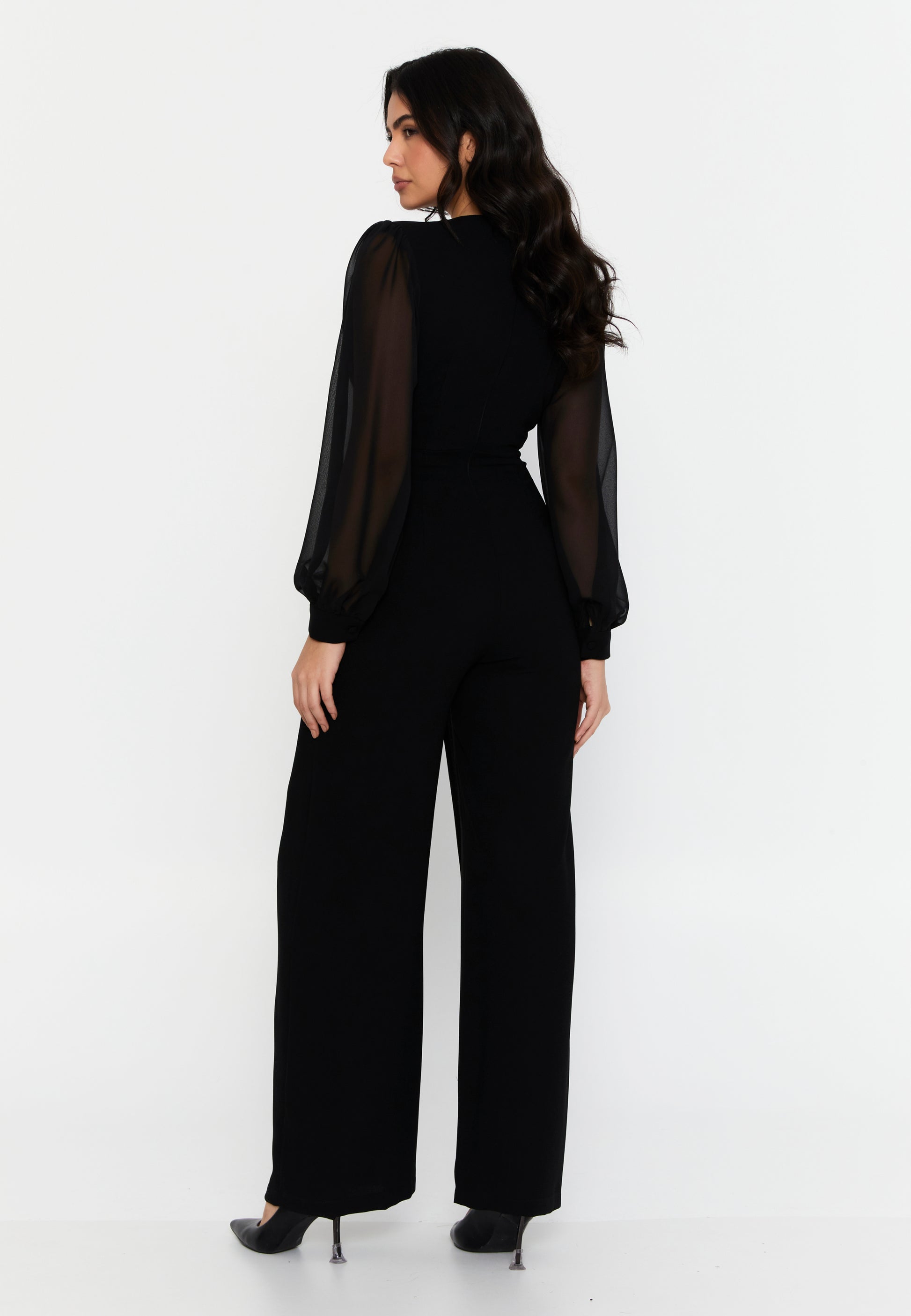 Long Sleeve Solid Color Regular Fit Regular Casual Jumpsuit ris75001 - Casual Jumpsuit - Istanbul Fashion Center