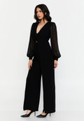 Long Sleeve Solid Color Regular Fit Regular Casual Jumpsuit ris75001 - Casual Jumpsuit - Istanbul Fashion Center