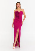 Strapless Maxi Viscose Column Regular Wedding Guest Dress syj0061 - Wedding Guest Dress - Istanbul Fashion Center