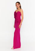 Strapless Maxi Viscose Column Regular Wedding Guest Dress syj0061 - Wedding Guest Dress - Istanbul Fashion Center