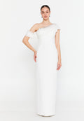 Strapless Maxi Tulle Column Regular Wedding Guest Dress shc64441 - Wedding Guest Dress - Istanbul Fashion Center