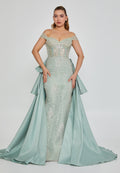 Off Shoulder Maxi Sequin Regular Engagement Dress dns3257 - Engagement Dress - Istanbul Fashion Center