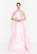 Strapless Maxi Polyester A - Line Regular Prom Dress ins3111 - Prom Dress - Istanbul Fashion Center