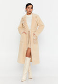 Wool Solid Color Regular Coat ayd7007 - Coat - Istanbul Fashion Center