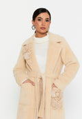 Wool Solid Color Regular Coat ayd7007 - Coat - Istanbul Fashion Center