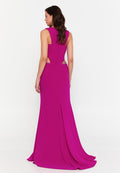 Sleeveless Maxi Viscose Mermaid Regular Wedding Guest Dress srn9412 - Wedding Guest Dress - Istanbul Fashion Center