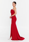 Strapless Maxi Viscose Mermaid Regular Wedding Guest Dress aln1840 - Wedding Guest Dress - Istanbul Fashion Center