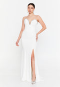 Strapless Maxi Viscose Mermaid Regular Wedding Guest Dress aln1840 - Wedding Guest Dress - Istanbul Fashion Center