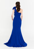 One Shoulder Maxi Viscose Mermaid Regular Wedding Guest Dress aln1892 - Wedding Guest Dress - Istanbul Fashion Center