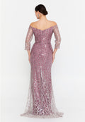 Off Shoulder Maxi Tulle Mermaid Plus Size Wedding Guest Dress aln01852 - Wedding Guest Dress - Istanbul Fashion Center
