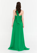 Sleeveless Maxi Chiffon Column Regular Wedding Guest Dress aln1914 - Wedding Guest Dress - Istanbul Fashion Center