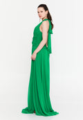 Sleeveless Maxi Chiffon Column Regular Wedding Guest Dress aln1914 - Wedding Guest Dress - Istanbul Fashion Center