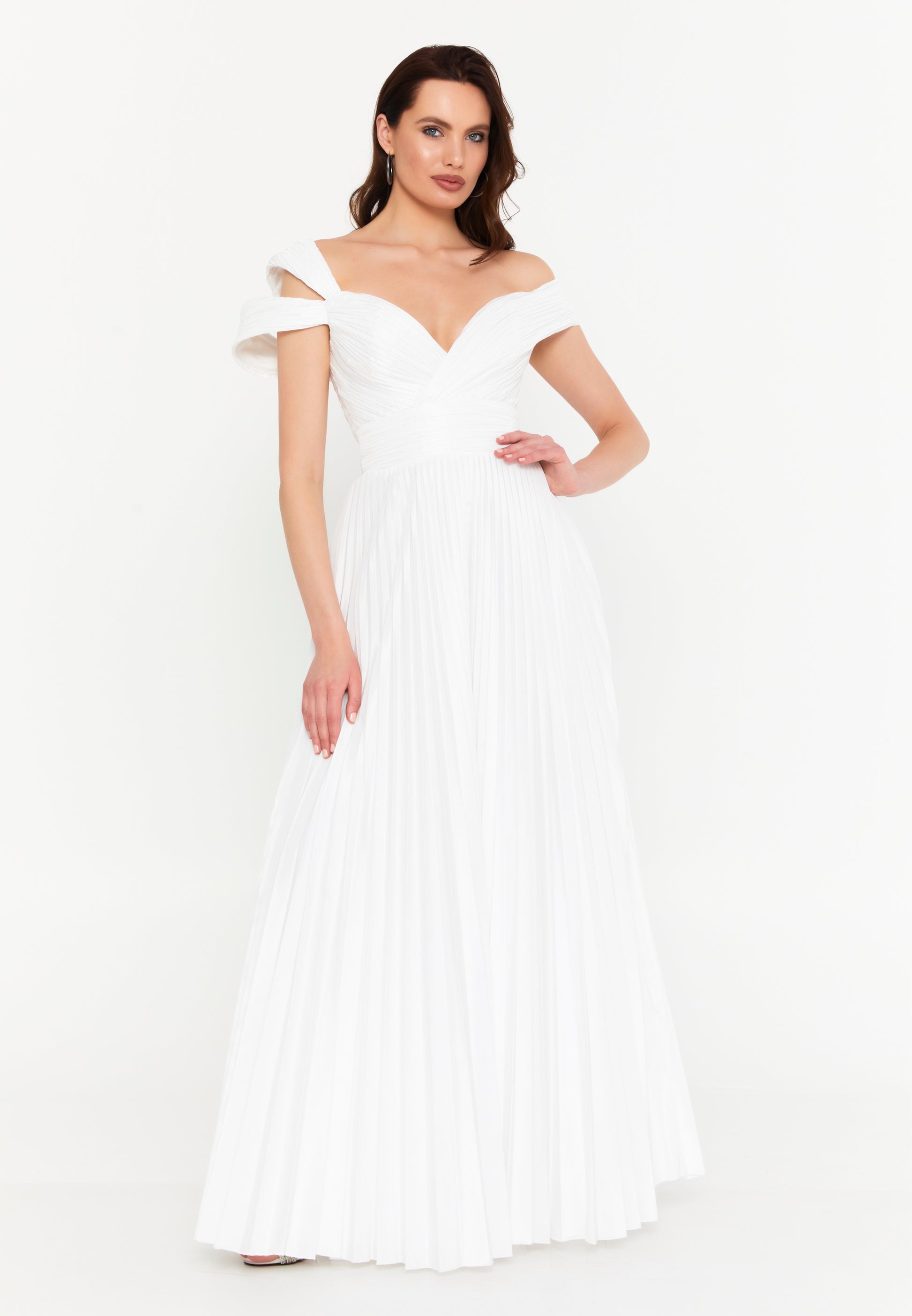 Sleeveless Maxi Polyester A - Line Regular Prom Dress aln1845 - Prom Dress - Istanbul Fashion Center