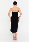 Strapless Mini Viscose Column Regular Evening Dress aln1811 - Evening Dress - Istanbul Fashion Center