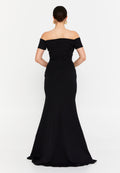 Off Shoulder Maxi Viscose Mermaid Regular Wedding Guest Dress aln1901 - Wedding Guest Dress - Istanbul Fashion Center