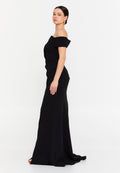 Off Shoulder Maxi Viscose Mermaid Regular Wedding Guest Dress aln1901 - Wedding Guest Dress - Istanbul Fashion Center