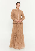 Long Sleeve Lace Solid Color Regular Two-Piece Outfit shs3168 - Two-Piece Outfit - Istanbul Fashion Center