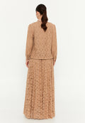 Long Sleeve Lace Solid Color Regular Two-Piece Outfit shs3168 - Two-Piece Outfit - Istanbul Fashion Center