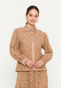 Long Sleeve Lace Solid Color Regular Two-Piece Outfit shs3168 - Two-Piece Outfit - Istanbul Fashion Center