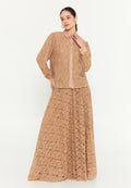 Long Sleeve Lace Solid Color Regular Two-Piece Outfit shs3168 - Two-Piece Outfit - Istanbul Fashion Center