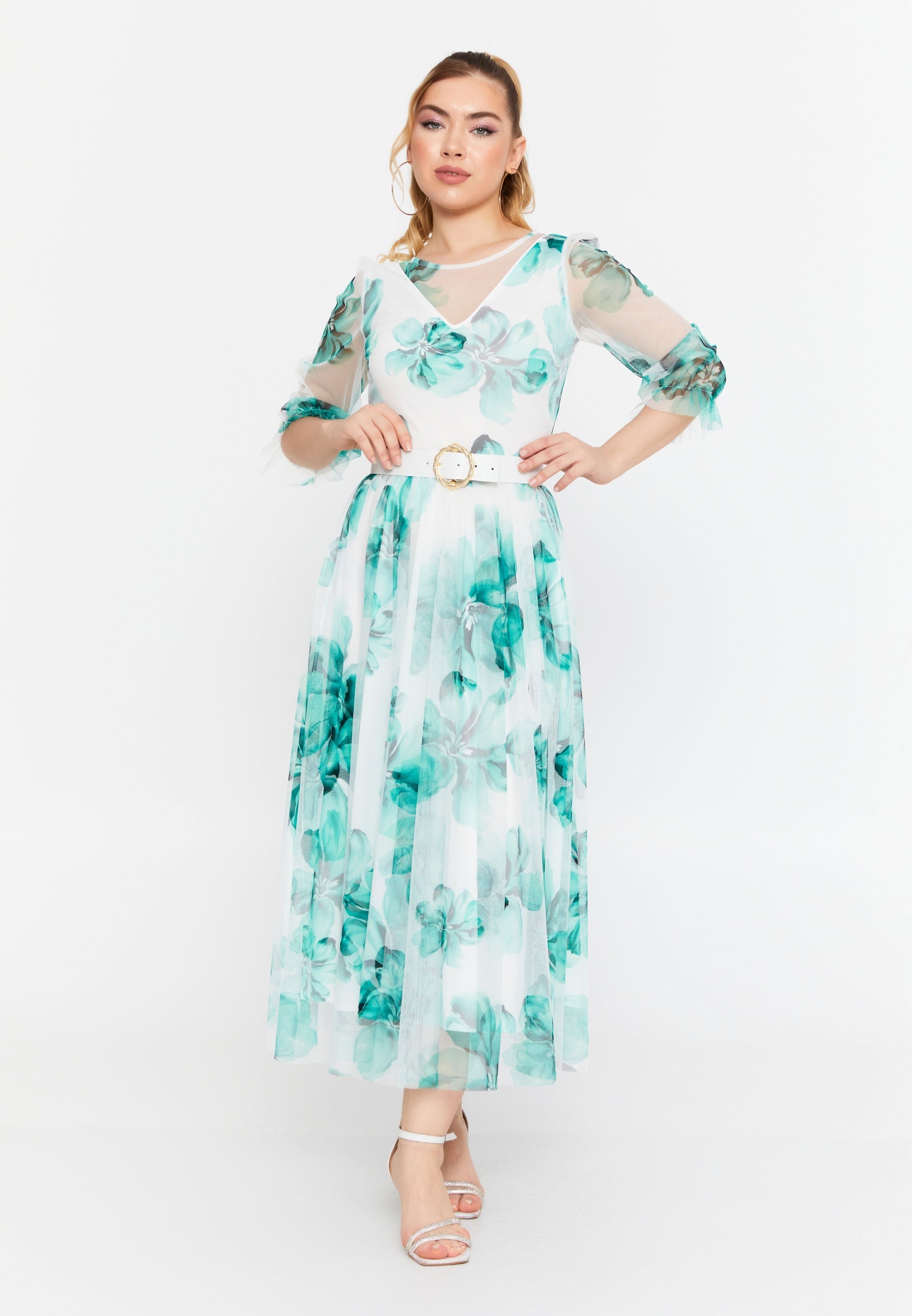 Mid-Length Midi Tulle Column Regular Casual Dress rct4732 - Casual Dress - Istanbul Fashion Center