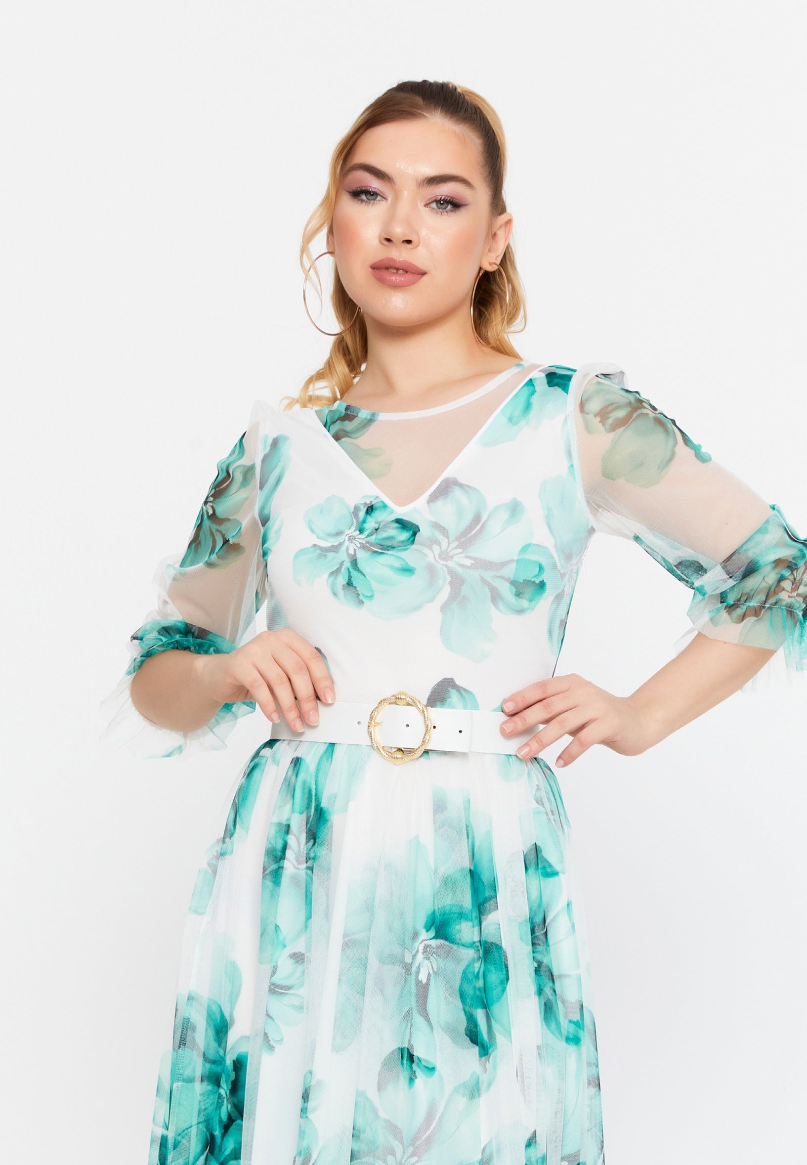 Mid-Length Midi Tulle Column Regular Casual Dress rct4732 - Casual Dress - Istanbul Fashion Center