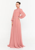 Long Sleeve Maxi Chiffon Column Regular Wedding Guest Dress see9785 - Wedding Guest Dress - Istanbul Fashion Center