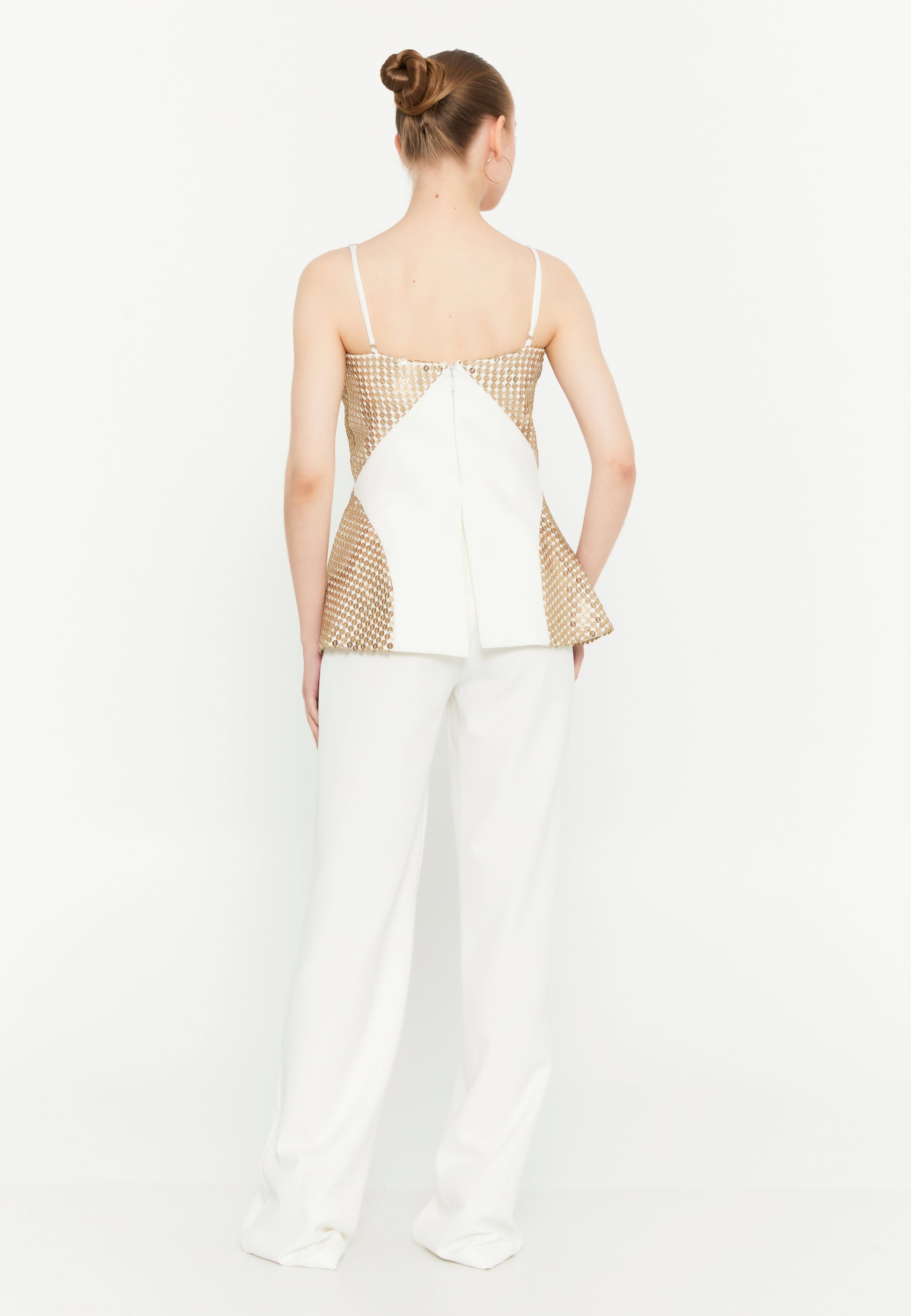 Sleeveless Viscose Regular Fit Regular Evening Jumpsuit gyg25y7504 - Evening Jumpsuit - Istanbul Fashion Center