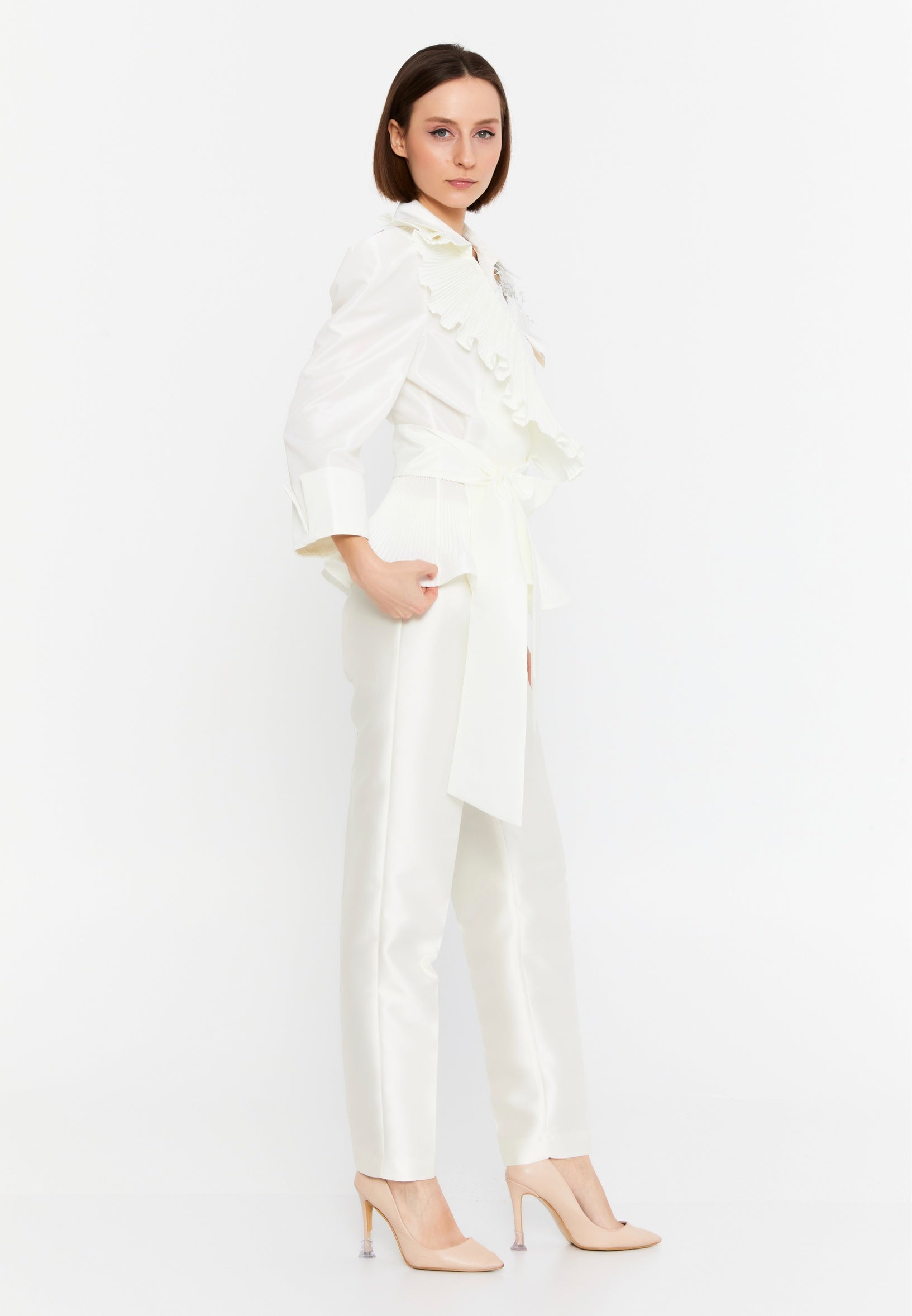 Long Sleeve Solid Color Regular Blouse say2514002 - Blouse - Istanbul Fashion Center