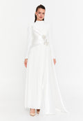 Long Sleeve Maxi Viscose Column Regular Wedding Guest Dress fvl7109 - Wedding Guest Dress - Istanbul Fashion Center