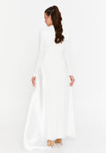 Long Sleeve Maxi Viscose Column Regular Wedding Guest Dress fvl7109 - Wedding Guest Dress - Istanbul Fashion Center