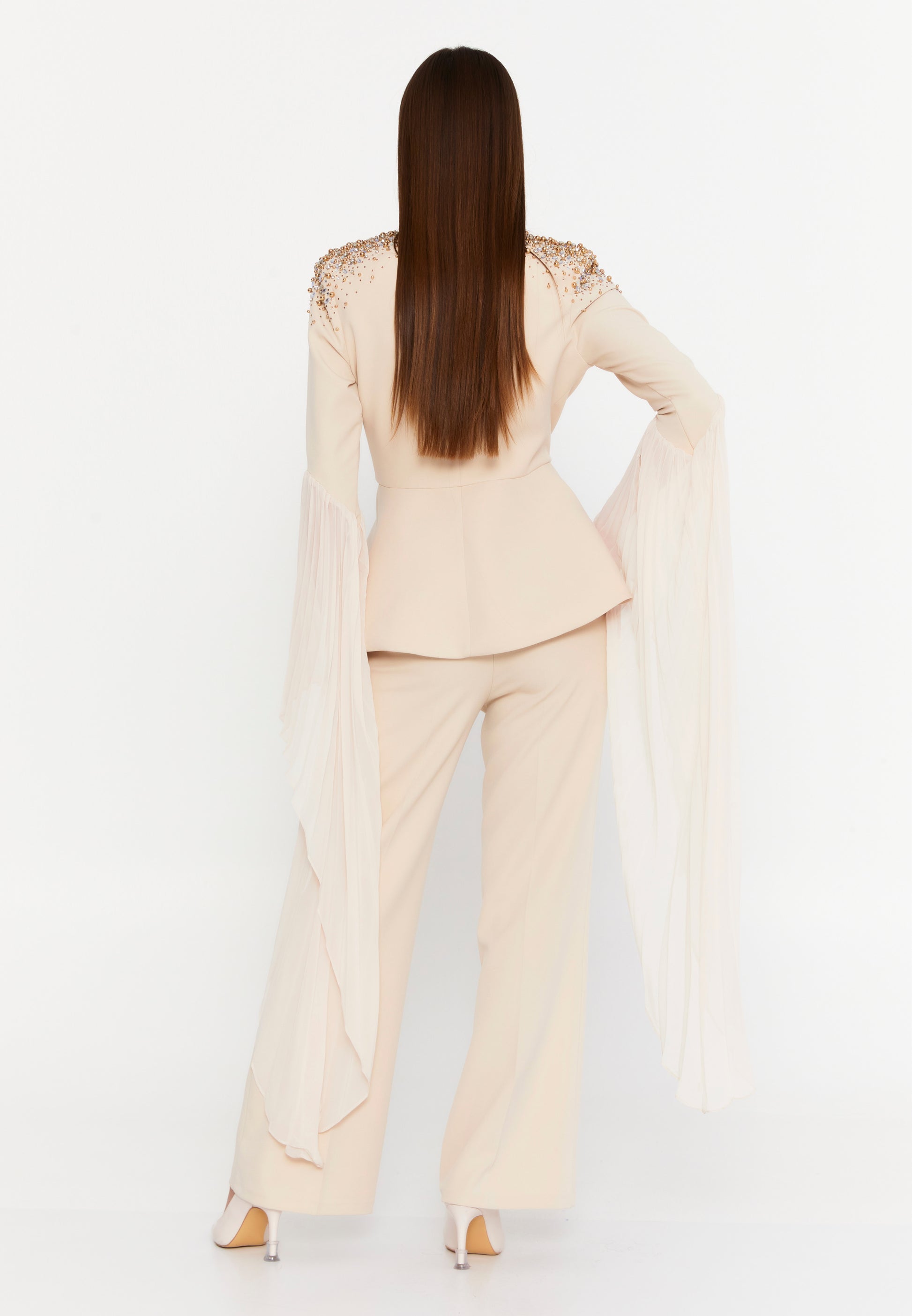 Long Sleeve Polyester With Stones Regular Two-Piece Outfit dkr5107 - Two-Piece Outfit - Istanbul Fashion Center