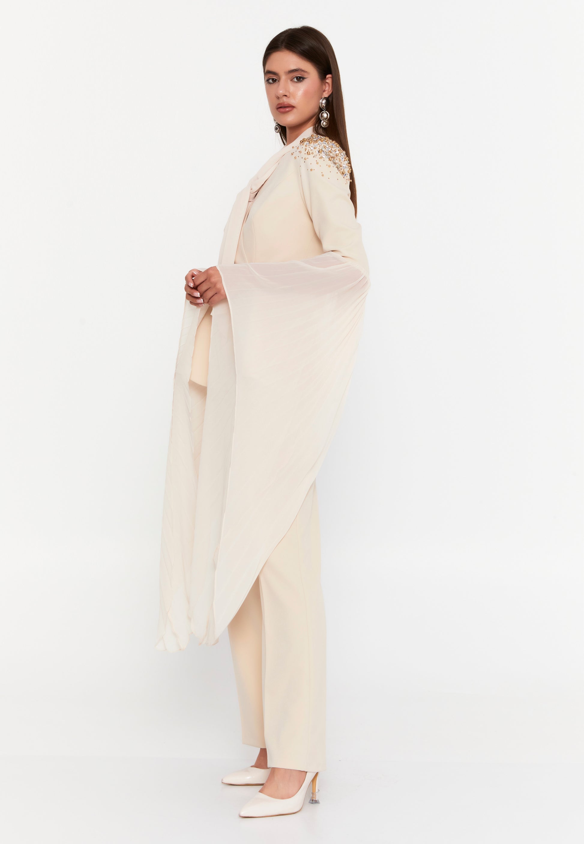 Long Sleeve Polyester With Stones Regular Two-Piece Outfit dkr5107 - Two-Piece Outfit - Istanbul Fashion Center