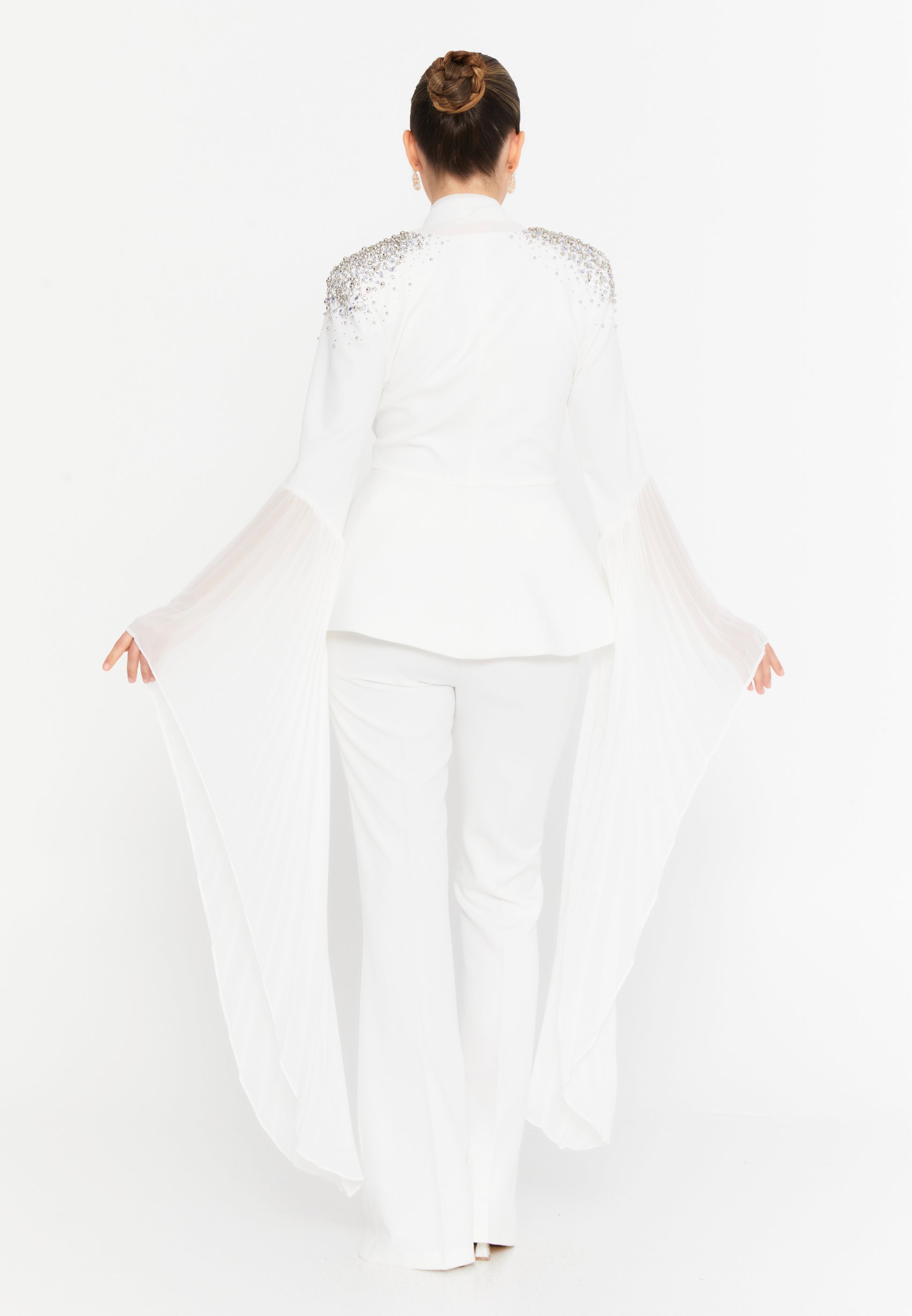 Long Sleeve Polyester With Stones Regular Two-Piece Outfit dkr5107 - Two-Piece Outfit - Istanbul Fashion Center