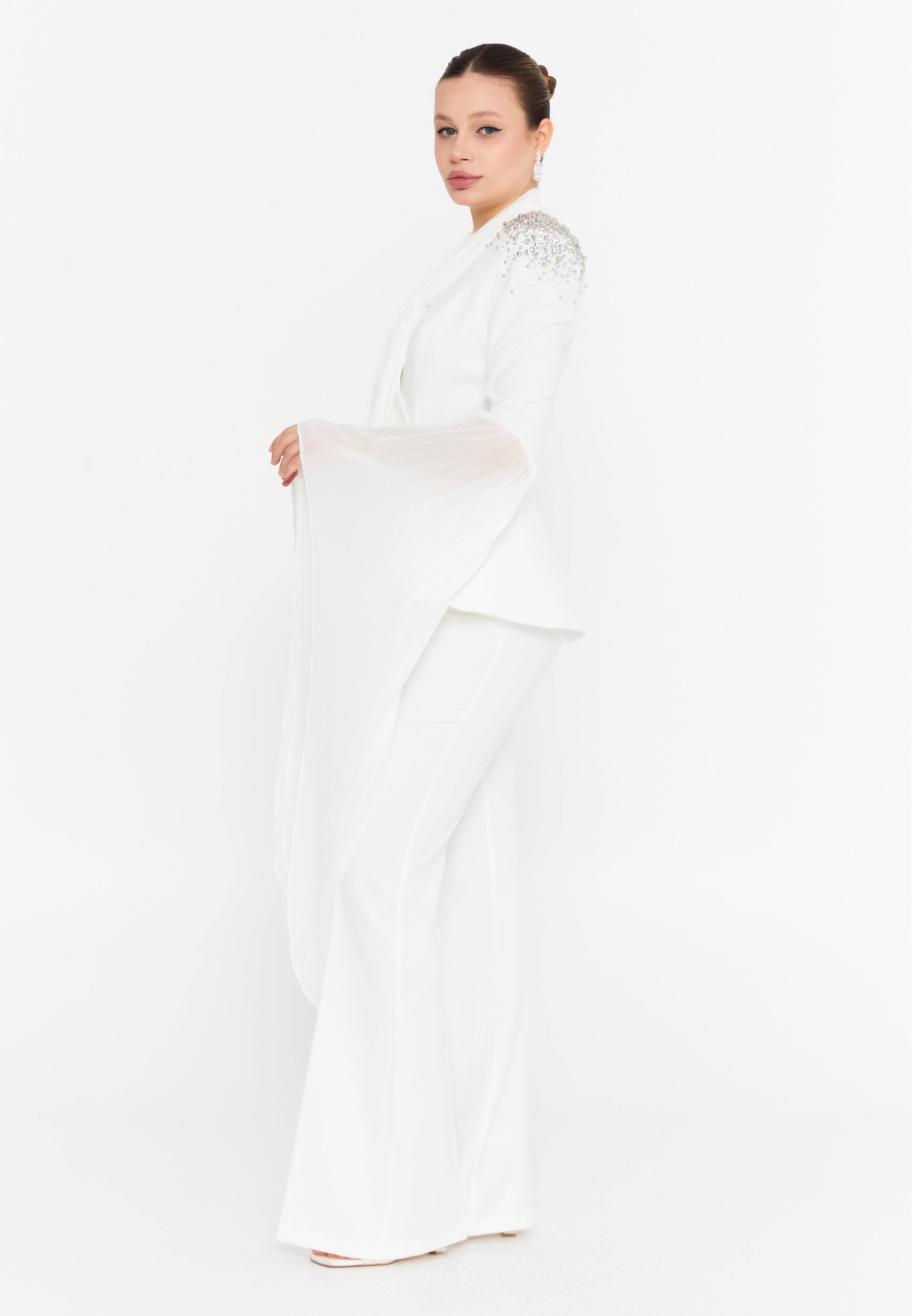 Long Sleeve Polyester With Stones Regular Two-Piece Outfit dkr5107 - Two-Piece Outfit - Istanbul Fashion Center