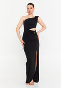 One Shoulder Maxi Lycra Column Regular Evening Dress drd7061 - Evening Dress - Istanbul Fashion Center